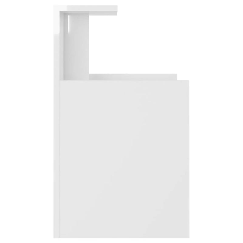 vidaXL Bed Cabinets 2 pcs High Gloss White 40x35x60 cm Engineered Wood