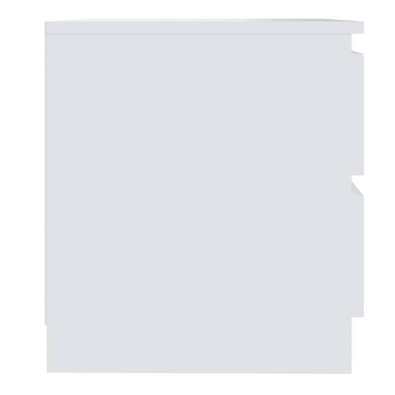 vidaXL Bed Cabinet White 50x39x43.5 cm Engineered Wood