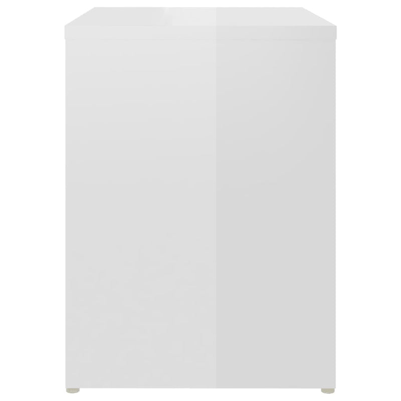 vidaXL Bed Cabinets 2 pcs High Gloss White 40x30x40 cm Engineered Wood