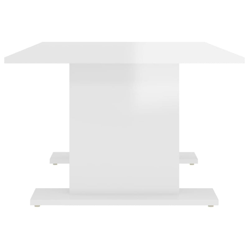 vidaXL Coffee Table High Gloss White 103.5x60x40 cm Engineered Wood