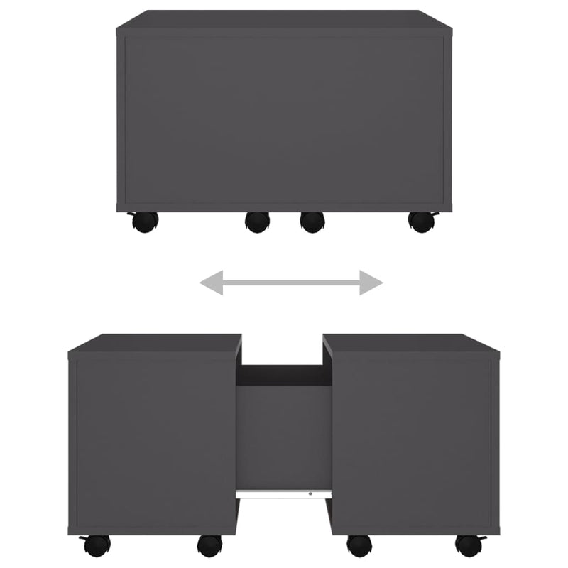 vidaXL Coffee Table Grey 60x60x38 cm Engineered Wood