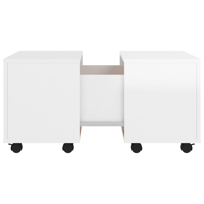 vidaXL Coffee Table High Gloss White 60x60x38 cm Engineered Wood
