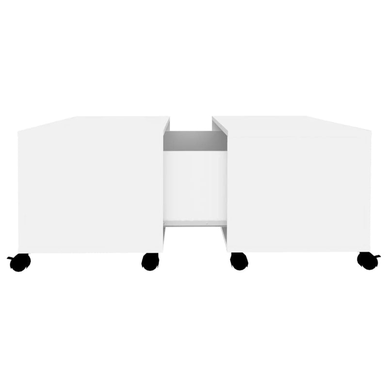 vidaXL Coffee Table White 75x75x38 cm Engineered Wood