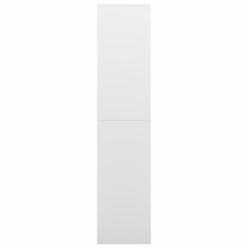 Locker Cabinet White 90x40x180 cm Steel