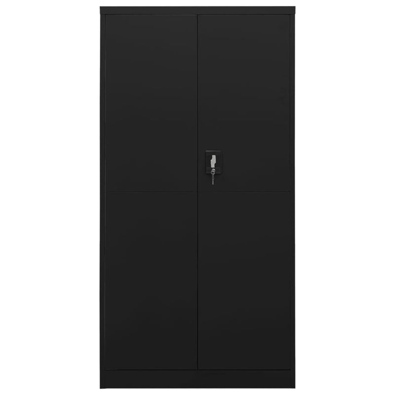 vidaXL Locker Cabinet Black 90x40x180 cm Steel