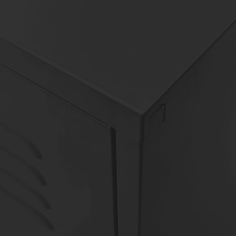 vidaXL TV Cabinet Black 105x35x50 cm Steel