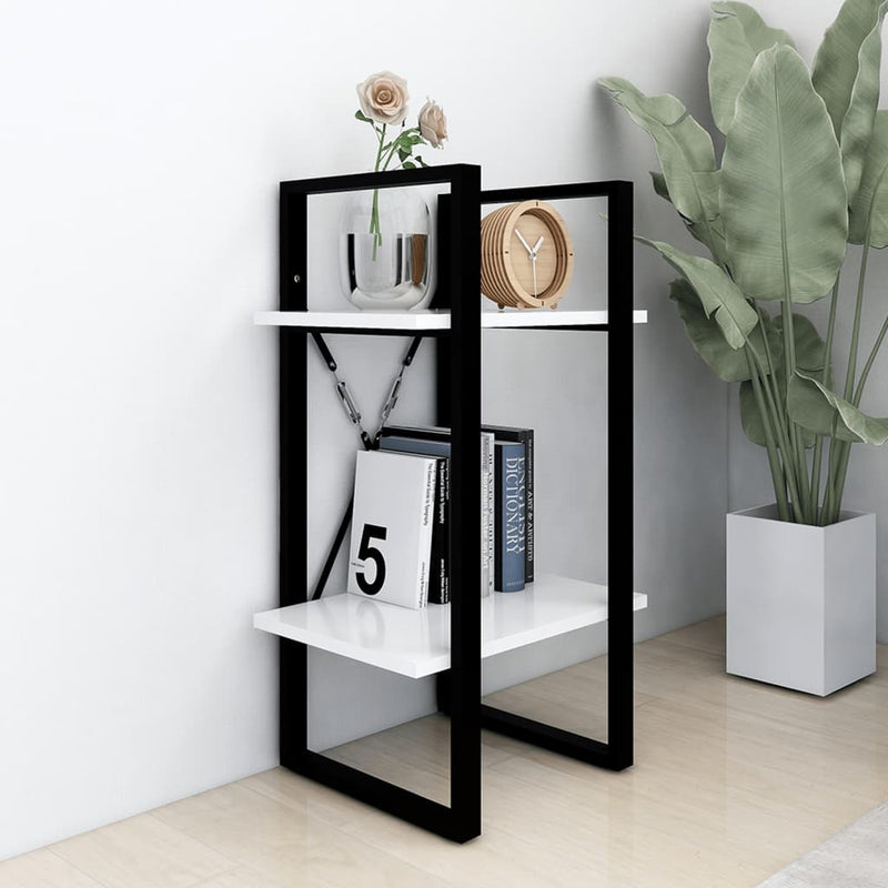 vidaXL 2-Tier Book Cabinet White 40x30x70 cm Engineered Wood