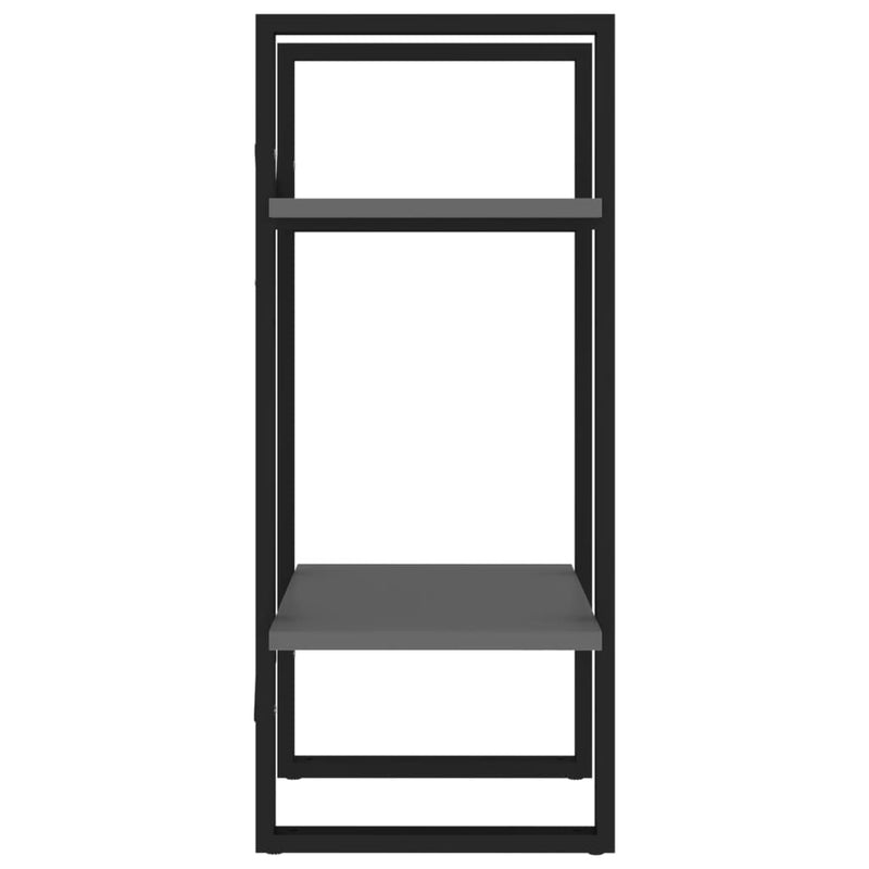 vidaXL 2-Tier Book Cabinet Grey 40x30x70 cm Engineered Wood