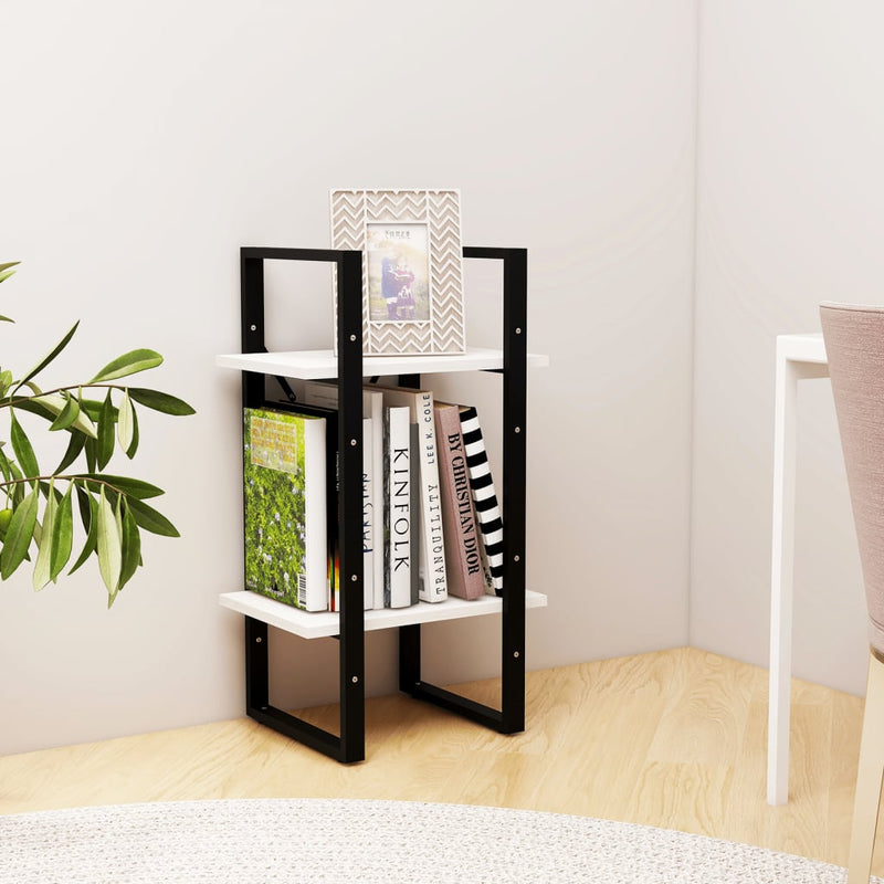 vidaXL 2-Tier Book Cabinet White 40x30x70 cm Solid Pine Wood