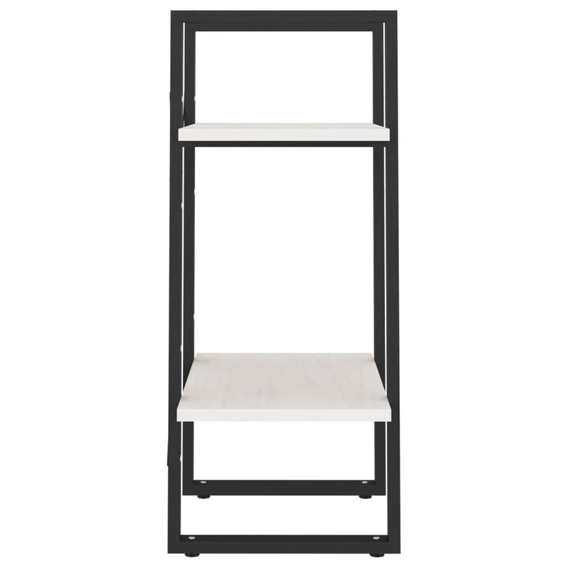 vidaXL 2-Tier Book Cabinet White 40x30x70 cm Solid Pine Wood