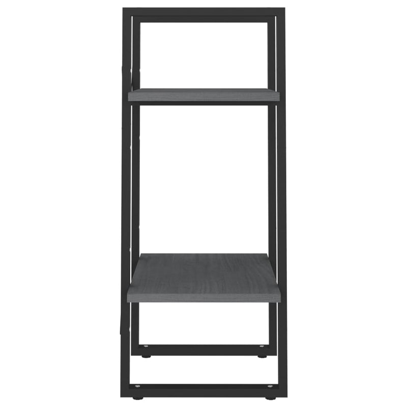 vidaXL 2-Tier Book Cabinet Grey 40x30x70 cm Solid Pine Wood