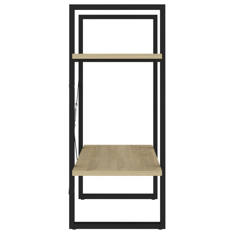 vidaXL 2-Tier Book Cabinet Sonoma Oak 60x30x70 cm Engineered Wood