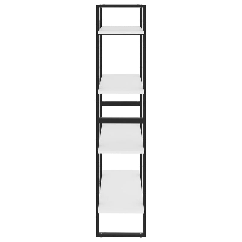 vidaXL 4-Tier Book Cabinet White 80x30x140 cm Engineered Wood