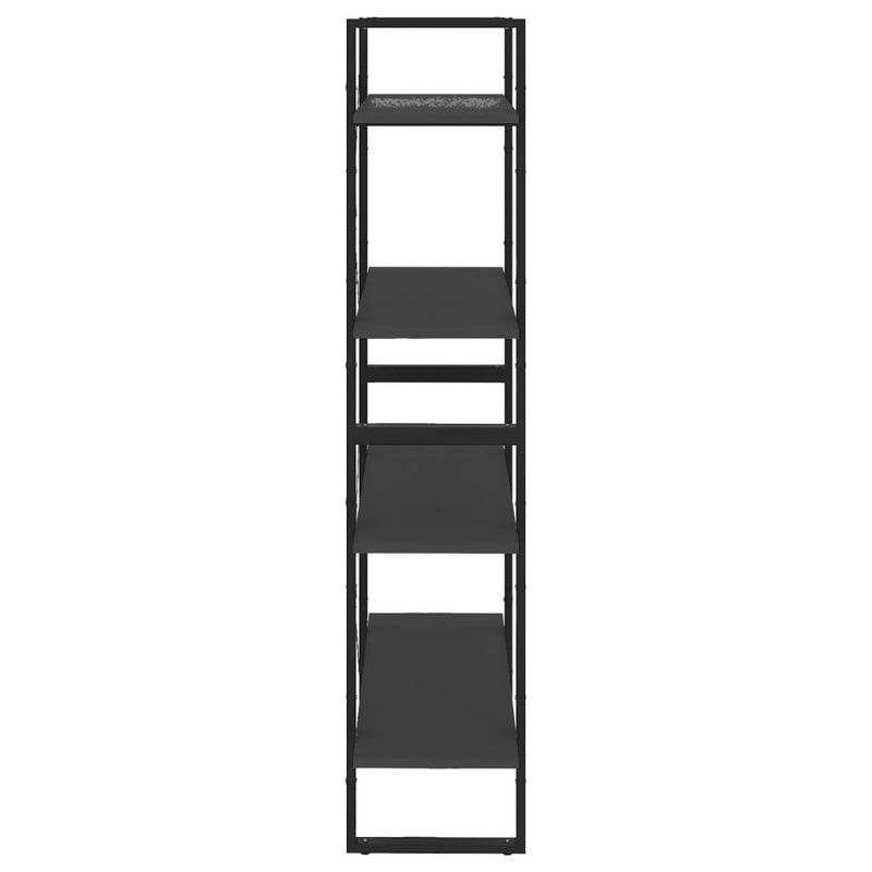 vidaXL 4-Tier Book Cabinet Grey 80x30x140 cm Engineered Wood