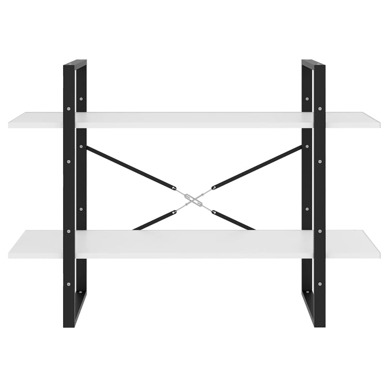 vidaXL 2-Tier Book Cabinet White 100x30x70 cm Engineered Wood