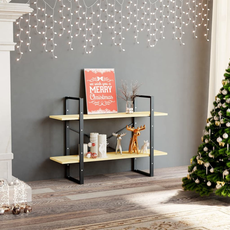 vidaXL 2-Tier Book Cabinet 100x30x70 cm Solid Pine Wood