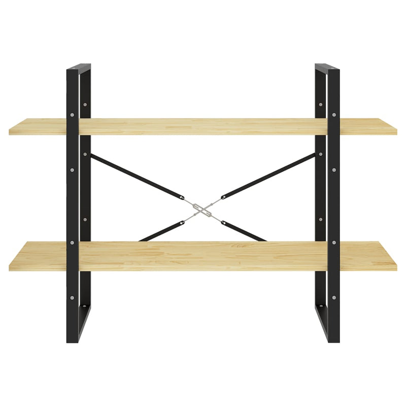 vidaXL 2-Tier Book Cabinet 100x30x70 cm Solid Pine Wood