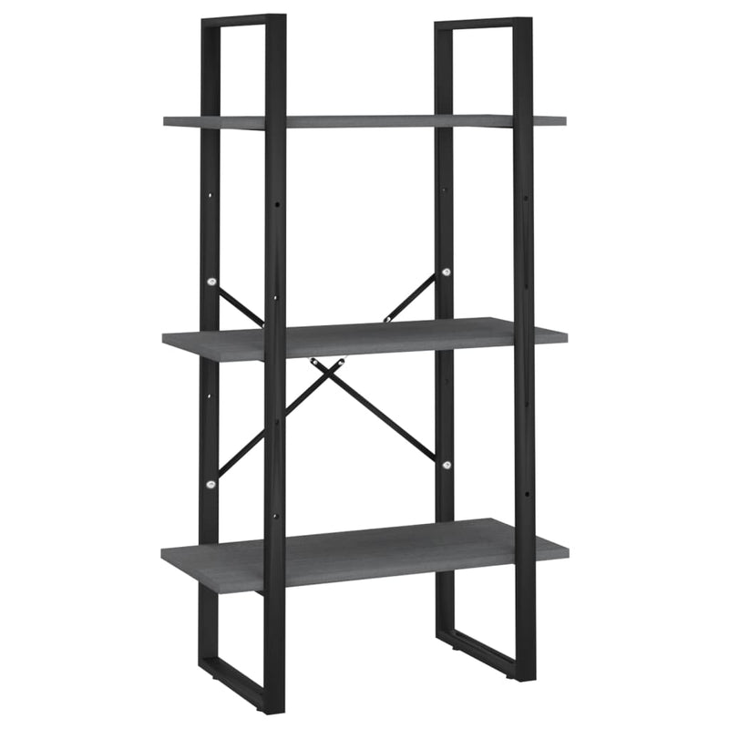 vidaXL Storage Shelf Grey 60x30x105 cm Solid Pine Wood