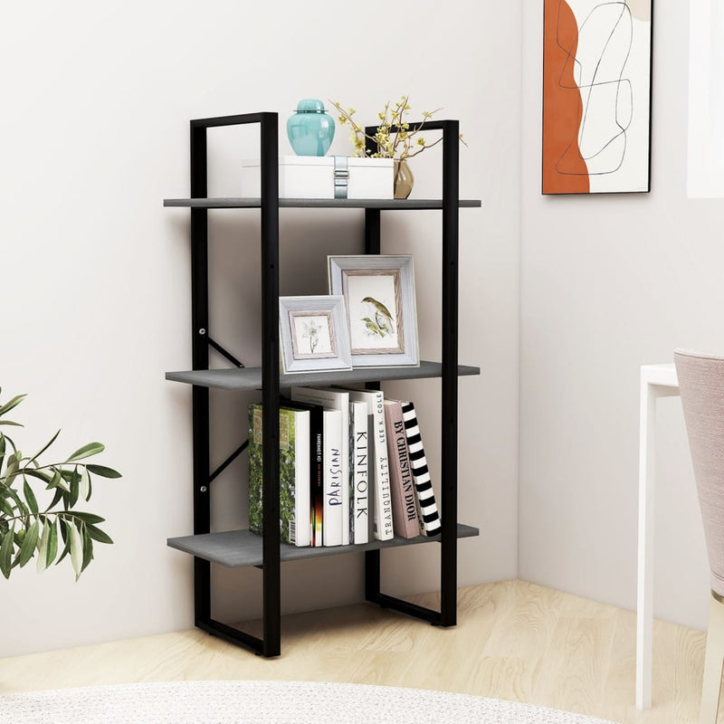 vidaXL Storage Shelf Grey 60x30x105 cm Solid Pine Wood