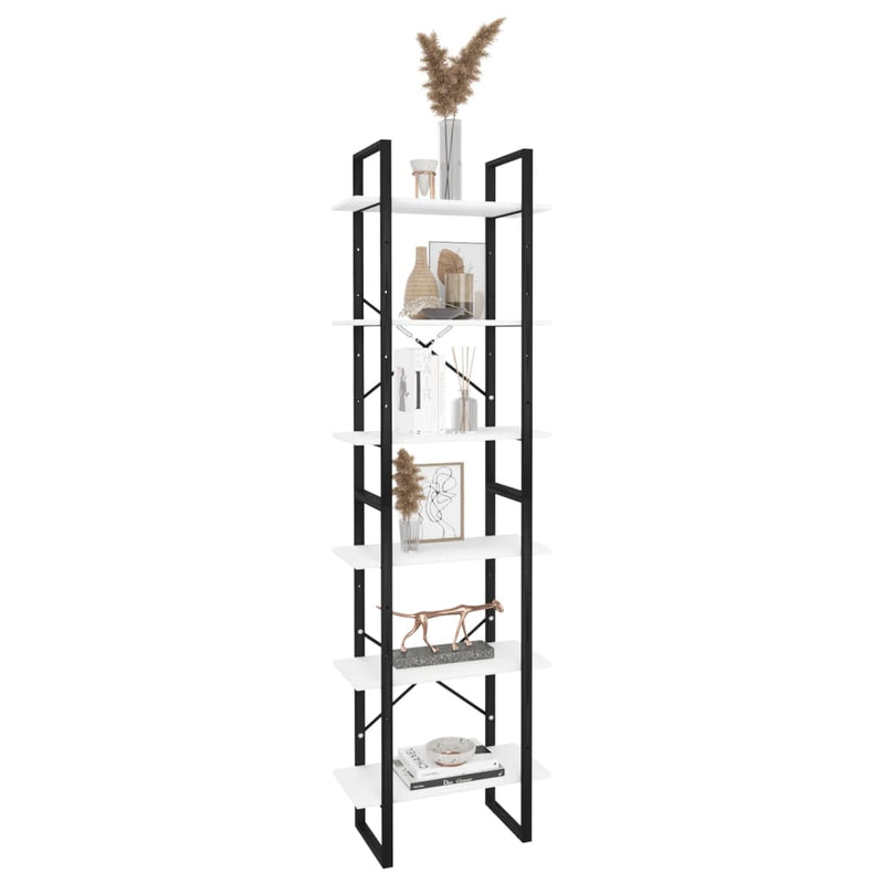 vidaXL Storage Shelf White 60x30x210 cm Engineered Wood