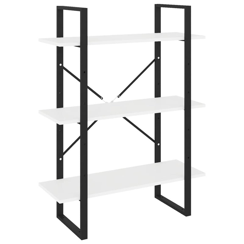 vidaXL Book Cabinet White 80x30x105 cm Engineered Wood
