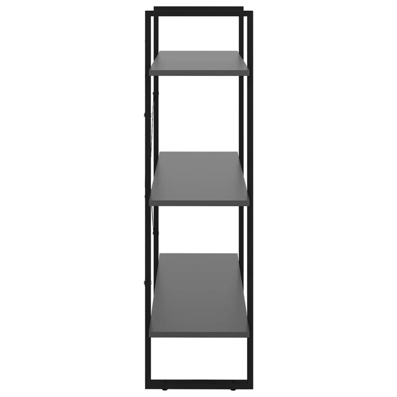 vidaXL Book Cabinet Grey 80x30x105 cm Engineered Wood