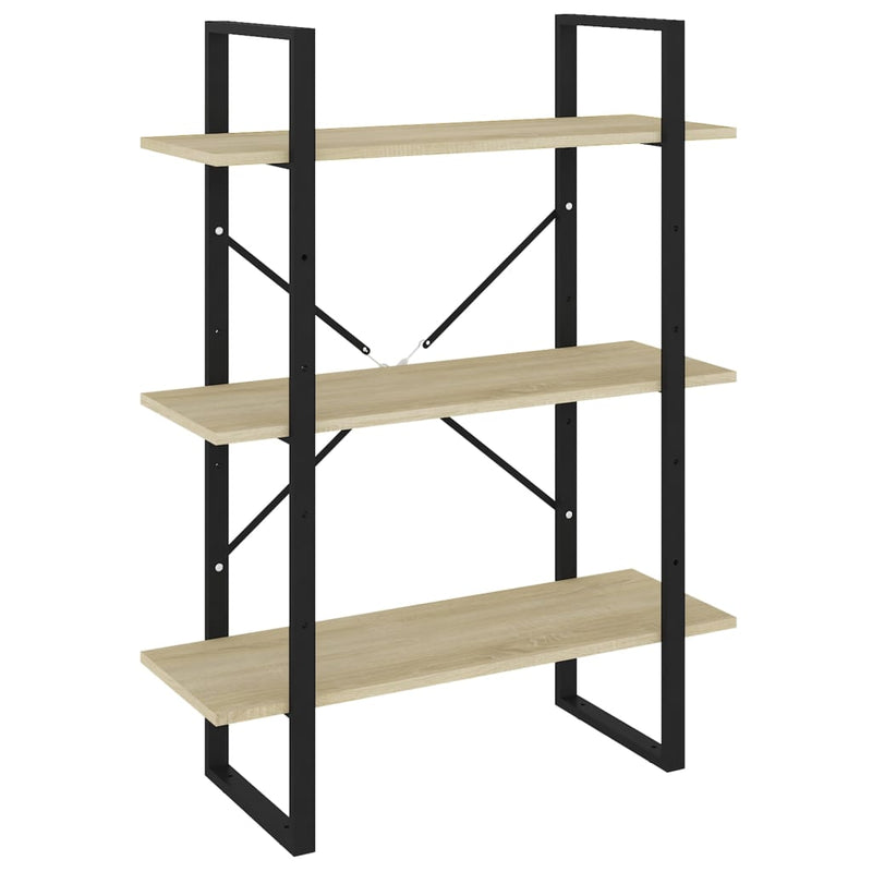 vidaXL Book Cabinet Sonoma Oak 80x30x105 cm Engineered Wood