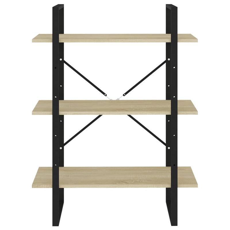 vidaXL Book Cabinet Sonoma Oak 80x30x105 cm Engineered Wood