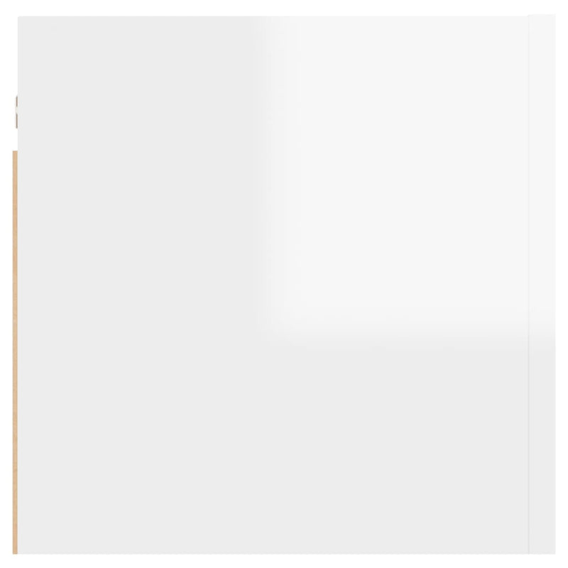 vidaXL Bedside Cabinet High Gloss White 30.5x30x30 cm Engineered Wood