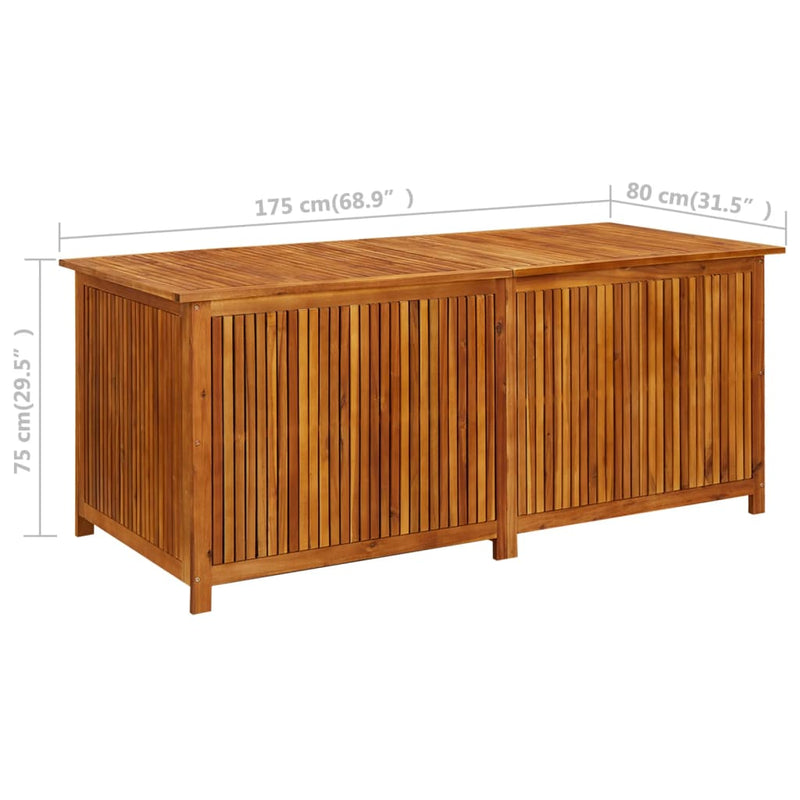 vidaXL Garden Storage Box 175x80x75 cm Solid Wood Acacia