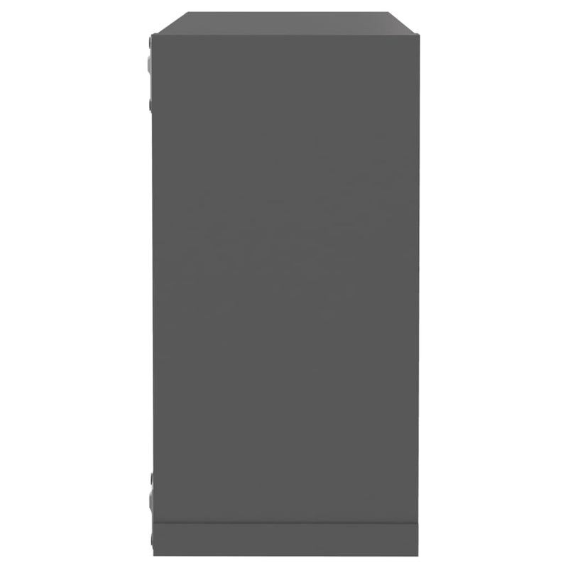 vidaXL Wall Cube Shelves 6 pcs Grey 30x15x30 cm