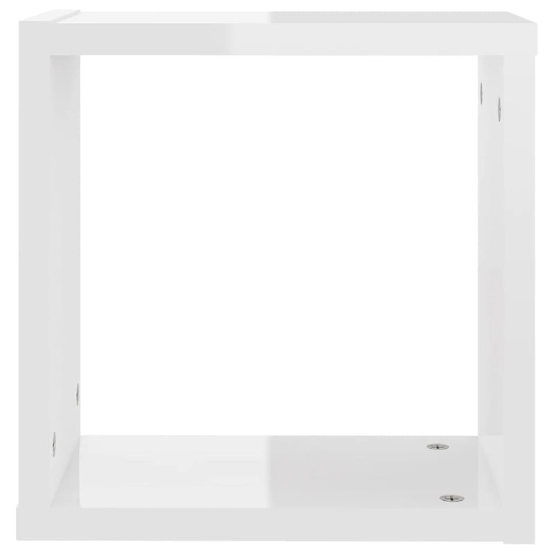 vidaXL Wall Cube Shelves 6 pcs High Gloss White 30x15x30 cm