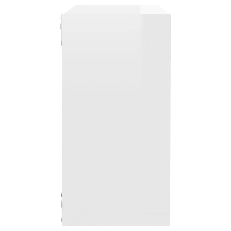 vidaXL Wall Cube Shelves 6 pcs High Gloss White 30x15x30 cm
