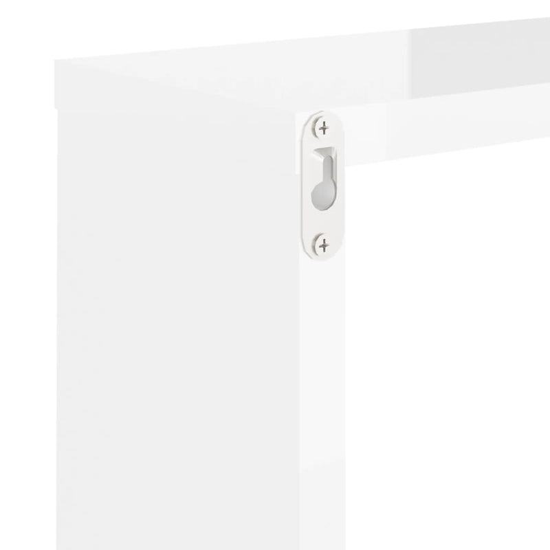 vidaXL Wall Cube Shelves 6 pcs High Gloss White 30x15x30 cm