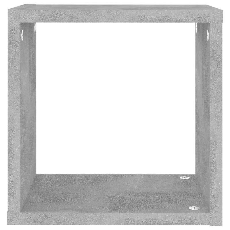 vidaXL Wall Cube Shelves 6 pcs Concrete Grey 26x15x26 cm