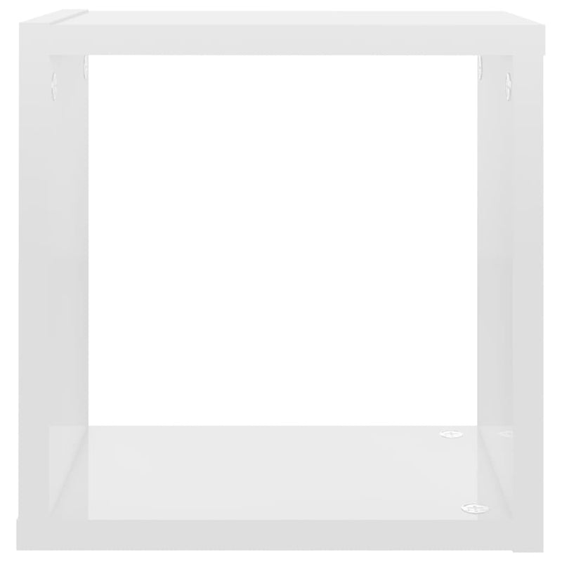 vidaXL Wall Cube Shelves 4 pcs High Gloss White 26x15x26 cm