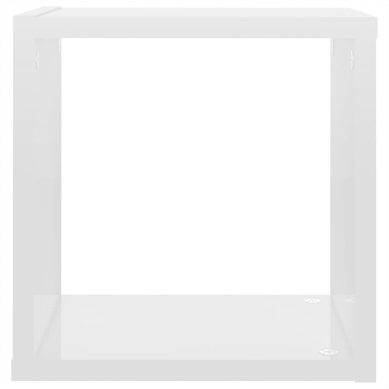 vidaXL Wall Cube Shelves 6 pcs High Gloss White 26x15x26 cm