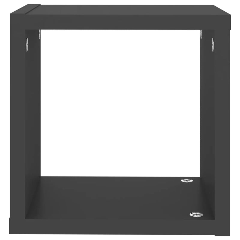 vidaXL Wall Cube Shelves 6 pcs Grey 22x15x22 cm