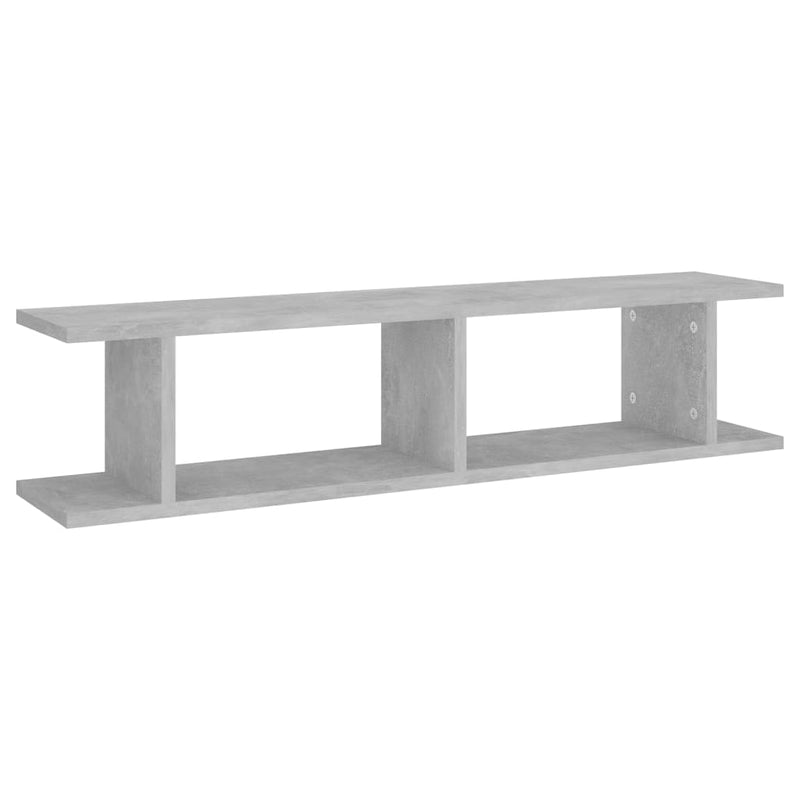 vidaXL Wall Shelves 2 pcs Concrete Grey 90x18x20 cm Engineered Wood