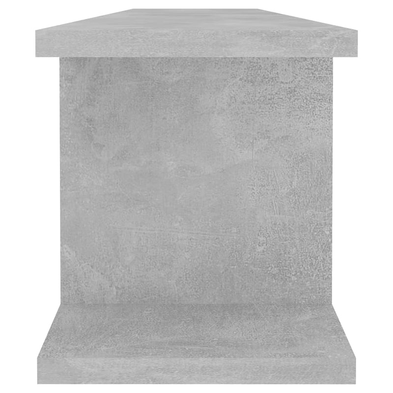 vidaXL Wall Shelves 2 pcs Concrete Grey 90x18x20 cm Engineered Wood