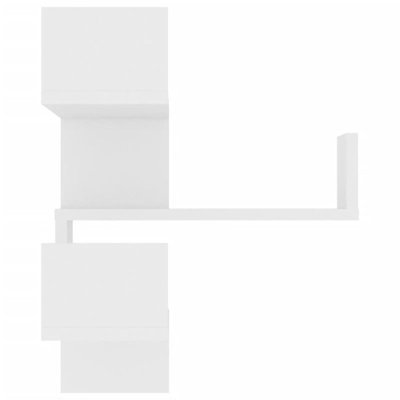 vidaXL Wall Corner Shelves 2 pcs White 40x40x50 cm Engineered Wood