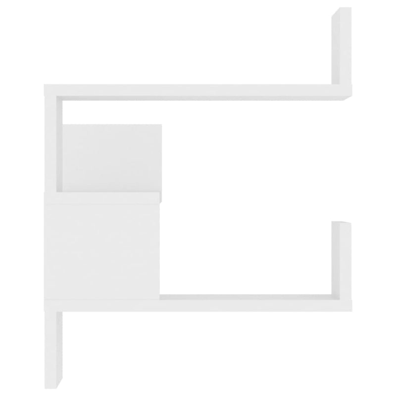 vidaXL Wall Corner Shelves 2 pcs White 40x40x50 cm Engineered Wood
