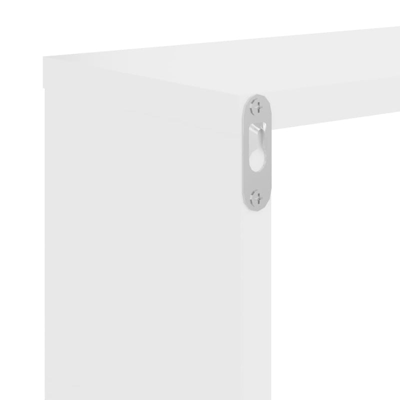 vidaXL Wall Shelves 2 pcs White 50x15x50 cm Engineered Wood