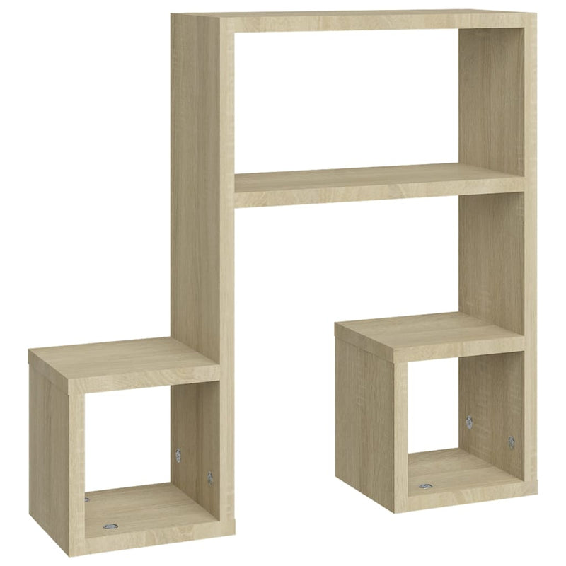 vidaXL Wall Shelves 2 pcs Sonoma Oak 50x15x50 cm Engineered Wood