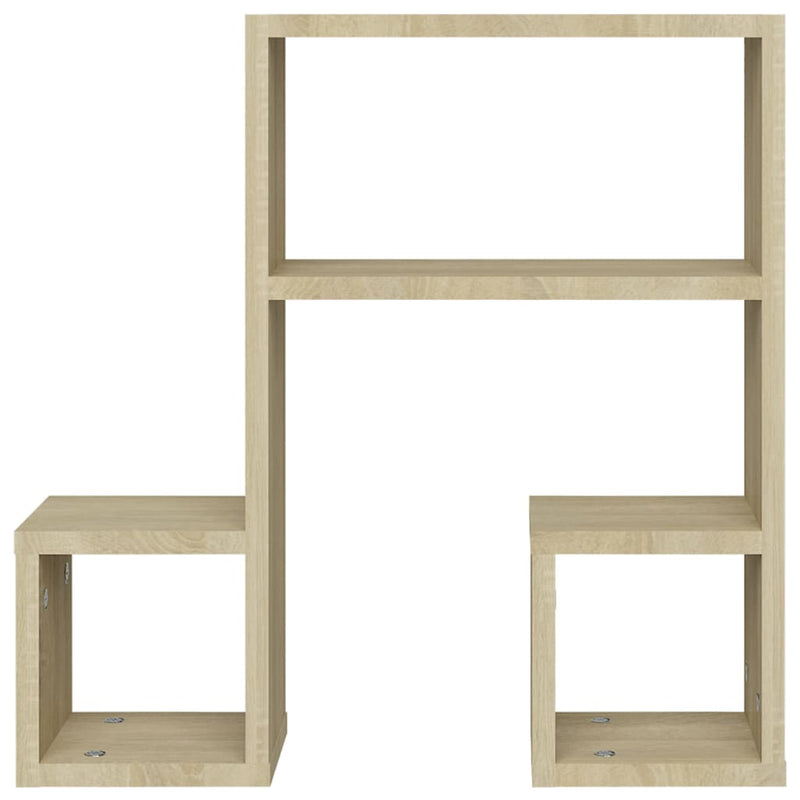 vidaXL Wall Shelves 2 pcs Sonoma Oak 50x15x50 cm Engineered Wood