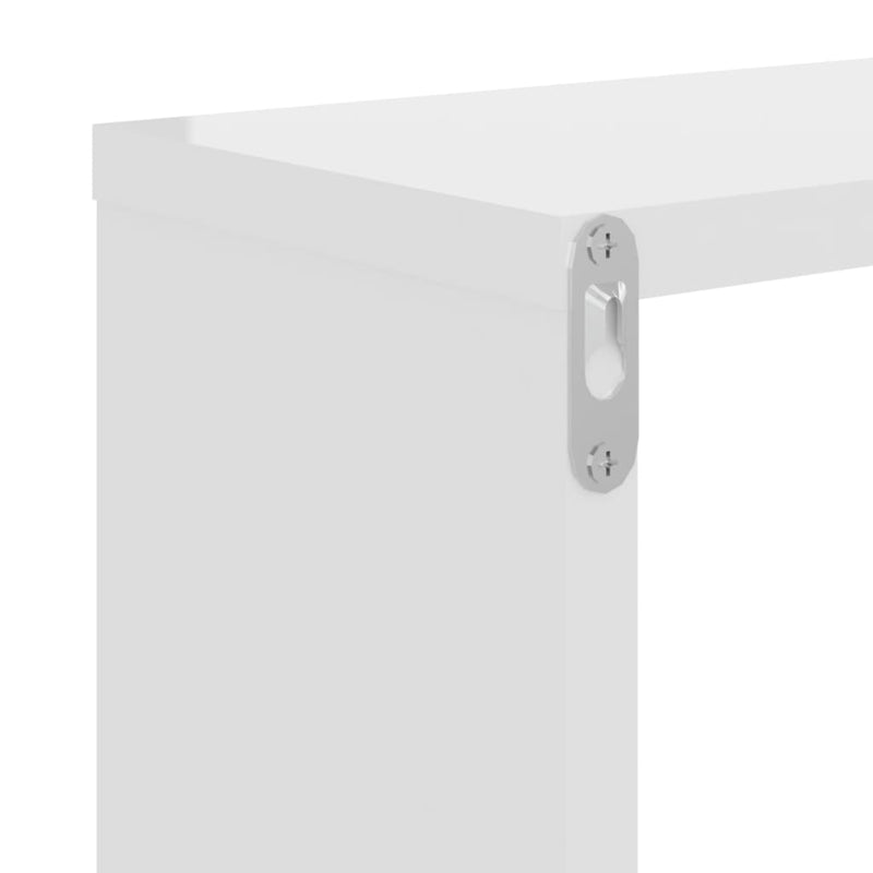 vidaXL Wall Shelves 2 pcs High Gloss White 50x15x50 cm Engineered Wood