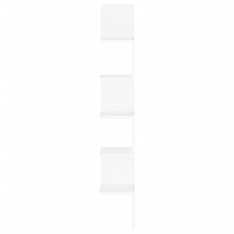 vidaXL Wall Corner Shelf White 20x20x127.5 cm Engineered Wood