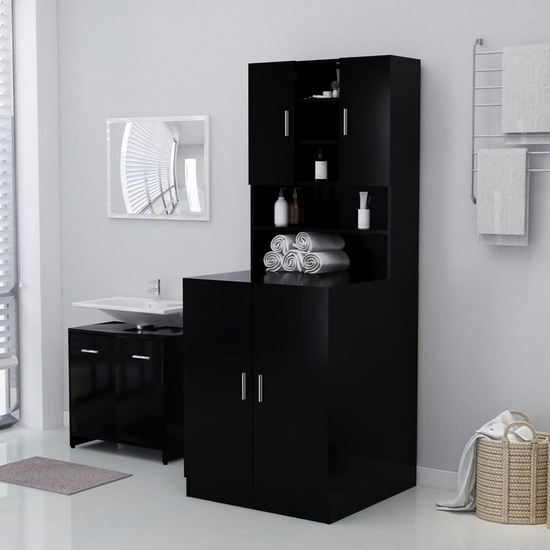 vidaXL Washing Machine Cabinet Black 71x71.5x91.5 cm