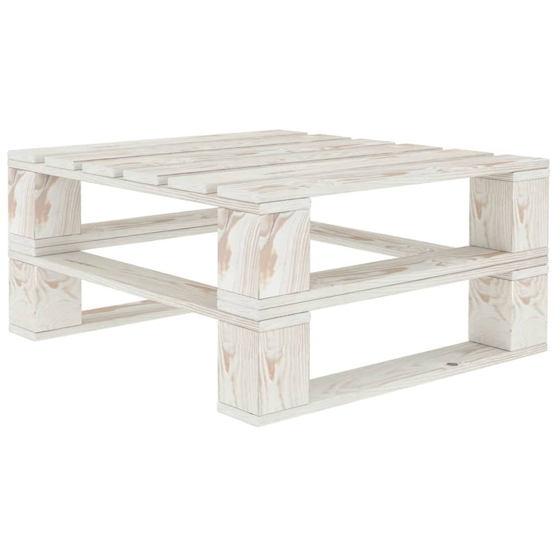 vidaXL 5 Piece Garden Pallet Lounge Set Solid Pinewood White