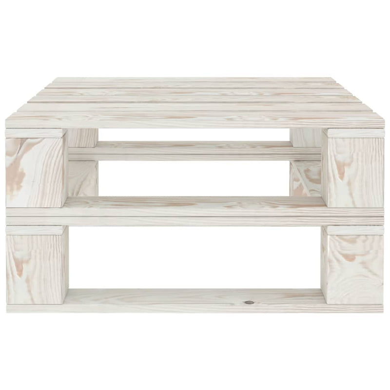 vidaXL 5 Piece Garden Pallet Lounge Set Solid Pinewood White